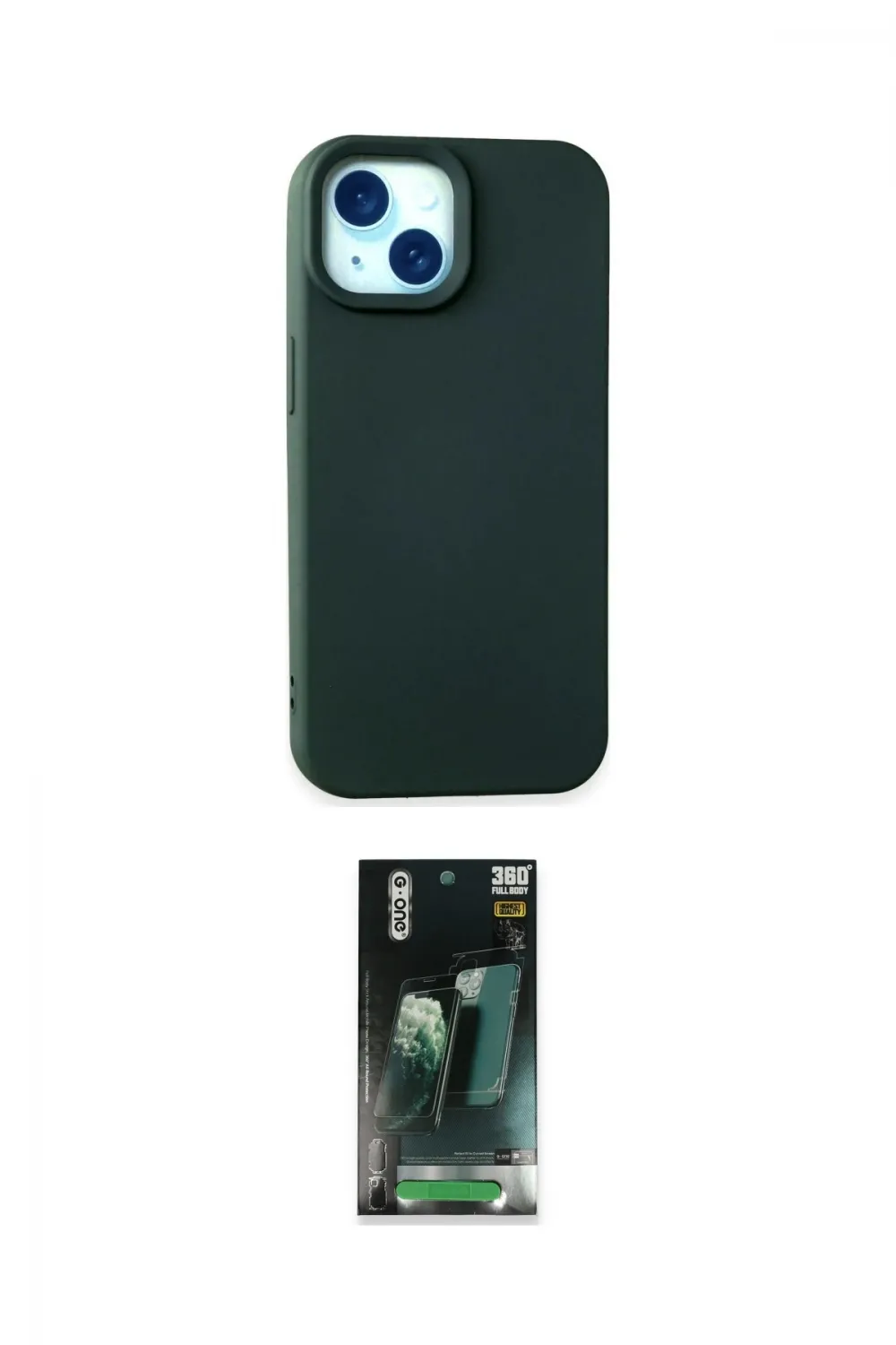 ieg™ iPhone 15 Kılıf Ahenk Serisi - Şeffaf 360 Full Body Arka Koruyucu