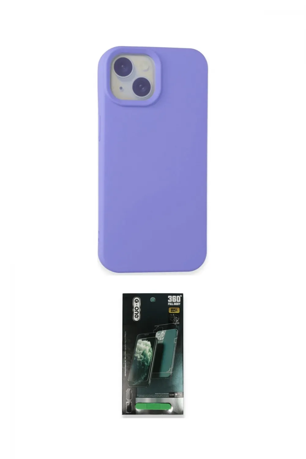 ieg™ iPhone 15 Kılıf Ahenk Serisi - Şeffaf 360 Full Body Arka Koruyucu