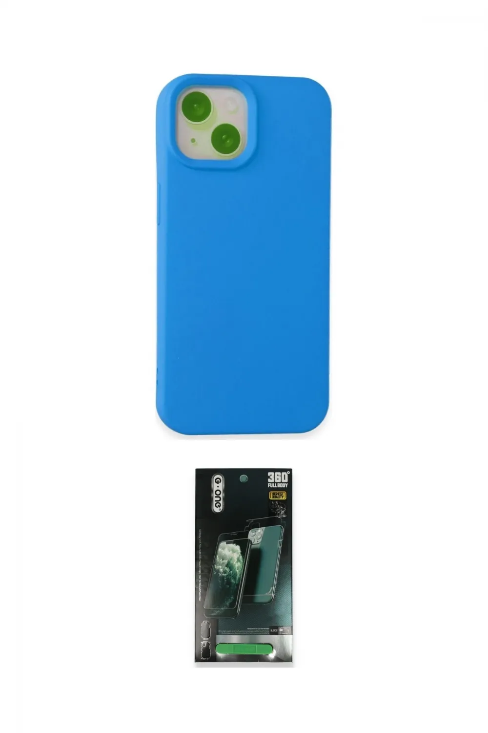 ieg™ iPhone 15 Kılıf Ahenk Serisi - Şeffaf 360 Full Body Arka Koruyucu