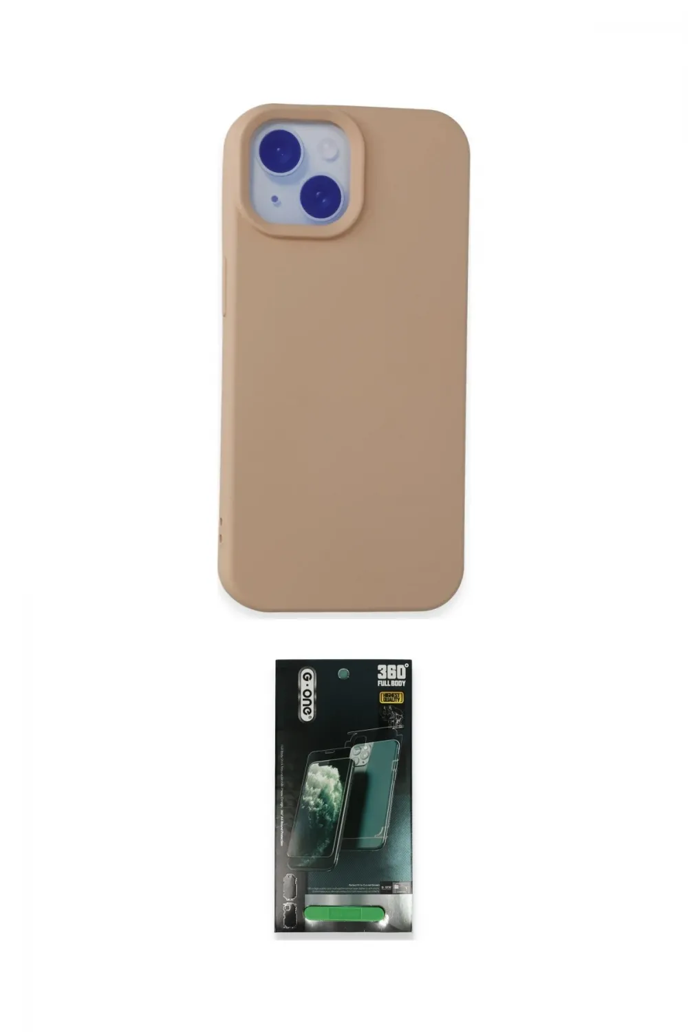 ieg™ iPhone 15 Kılıf Ahenk Serisi - Şeffaf 360 Full Body Arka Koruyucu