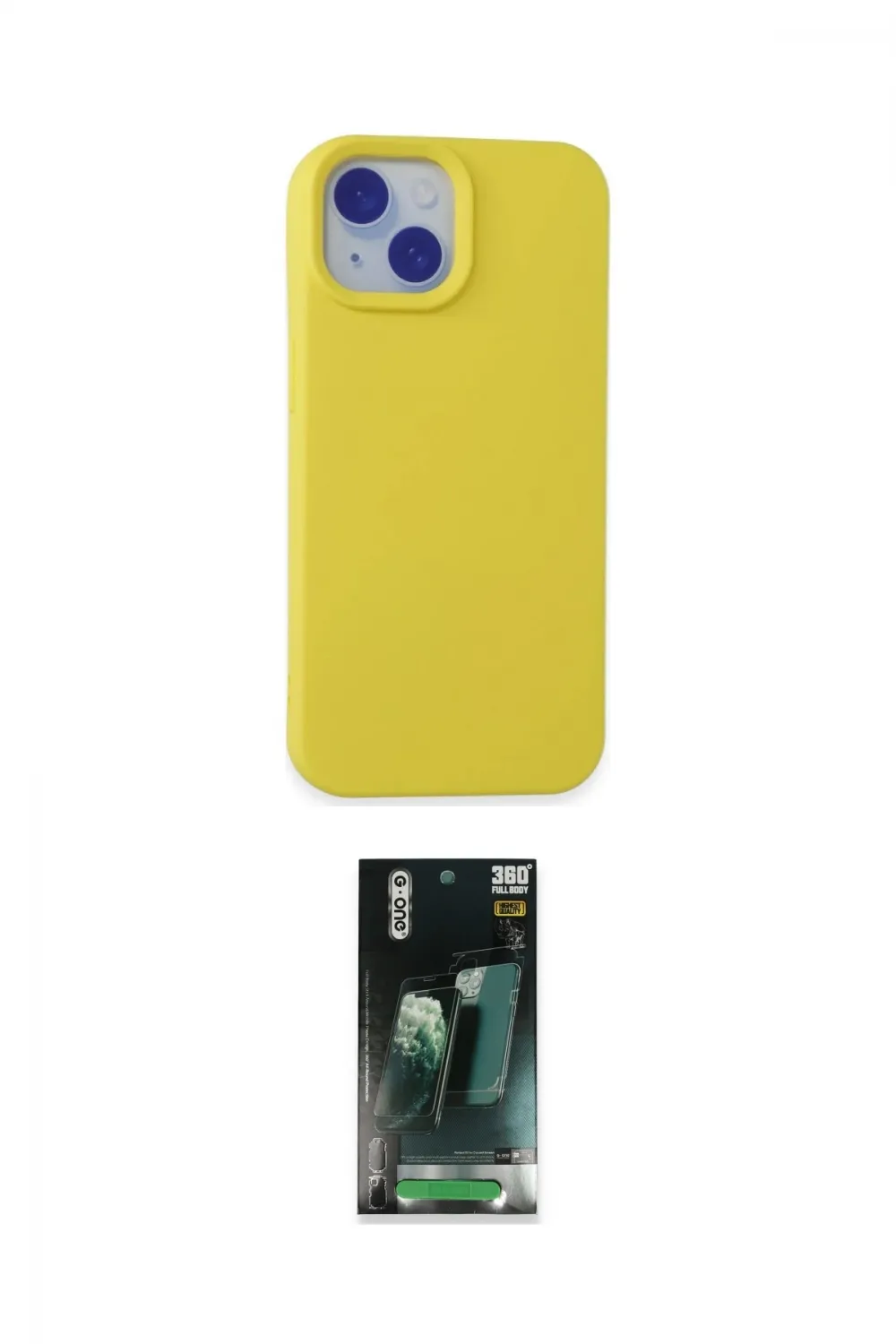 ieg™ iPhone 15 Kılıf Ahenk Serisi - Şeffaf 360 Full Body Arka Koruyucu