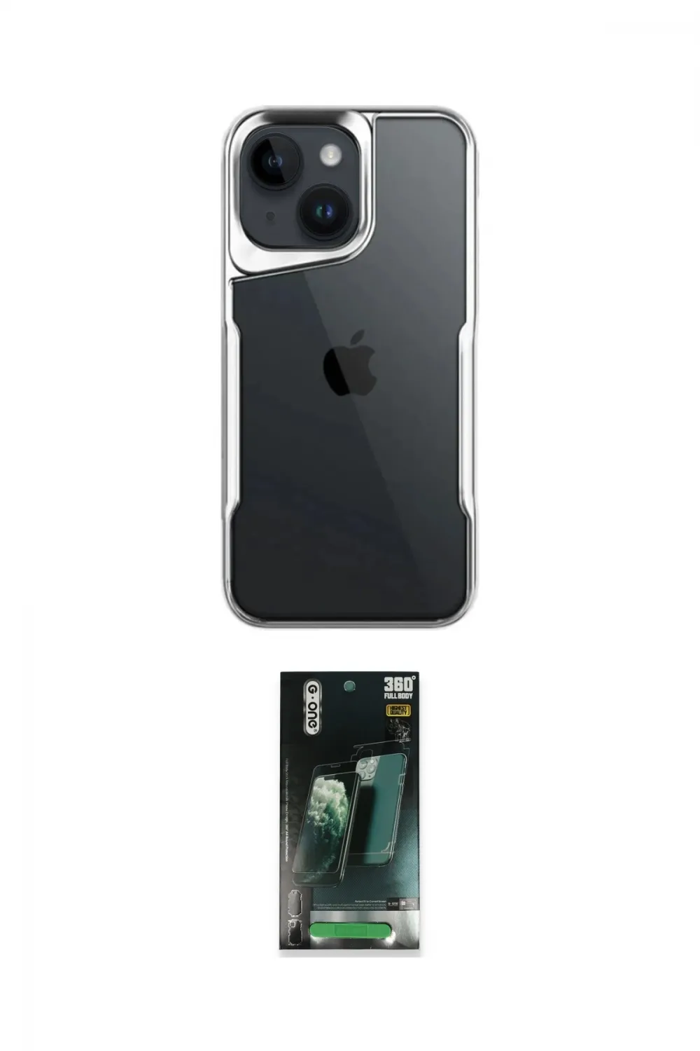 ieg™ iPhone 15 Kılıf Akış Çizgi Koleksiyonu - Şeffaf 360 Full Body Arka Koruyucu