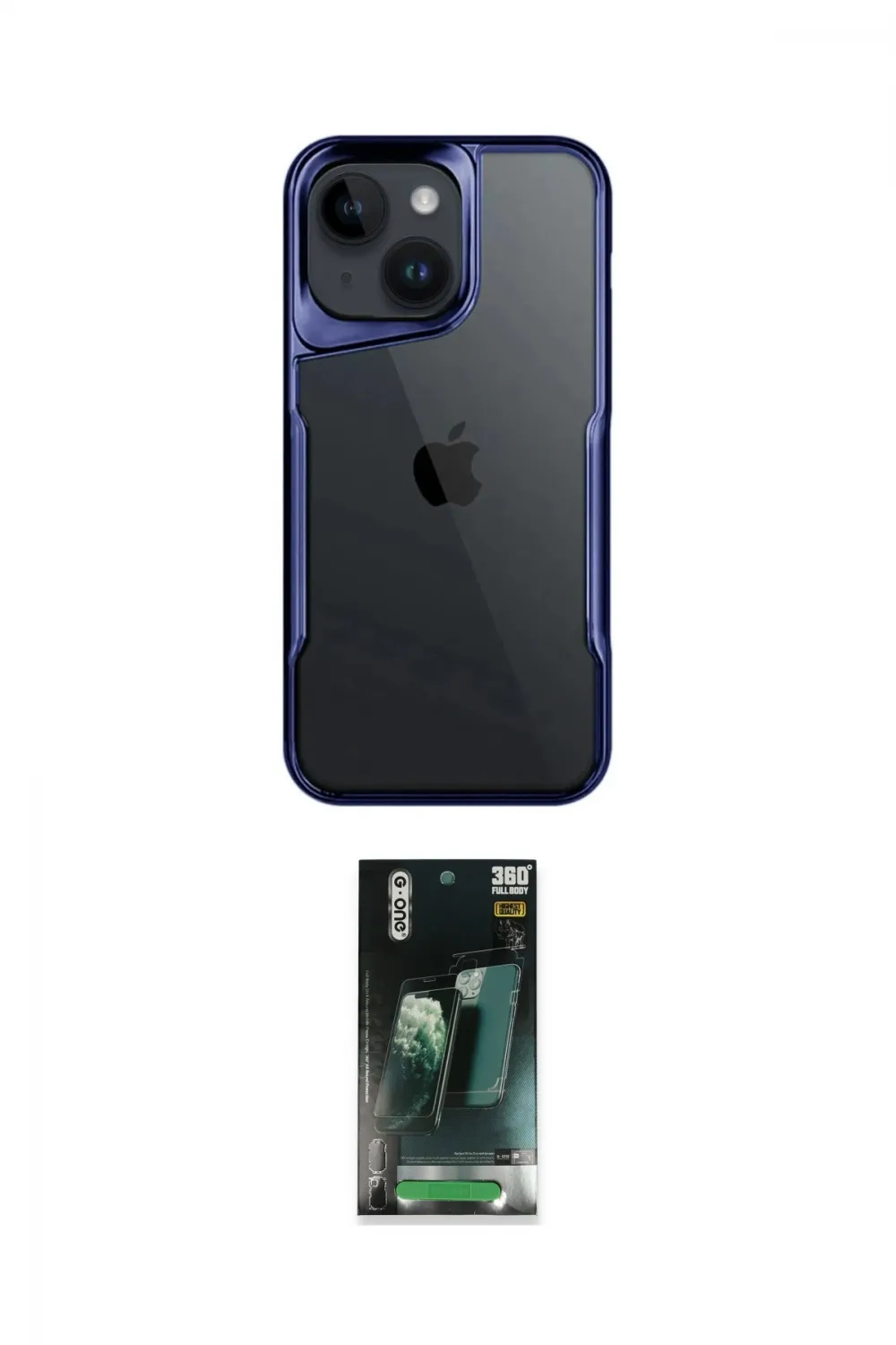 ieg™ iPhone 15 Kılıf Akış Çizgi Koleksiyonu - Şeffaf 360 Full Body Arka Koruyucu