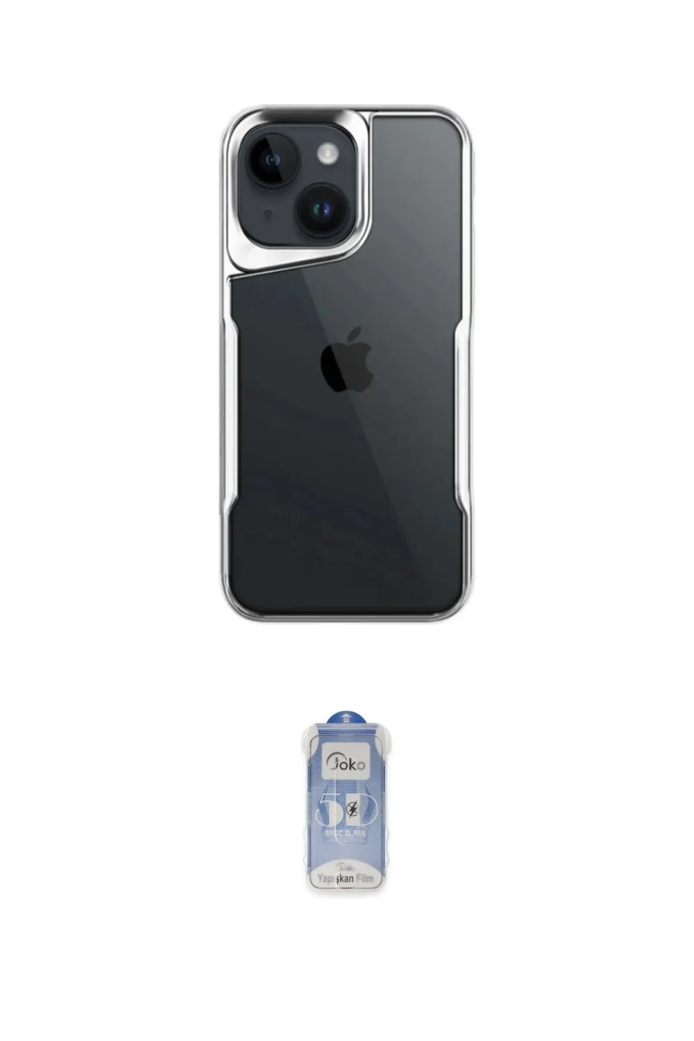 ieg™ iPhone 15 Kılıf Akış Çizgi Koleksiyonu - Siyah Joko Magic 5D Cam