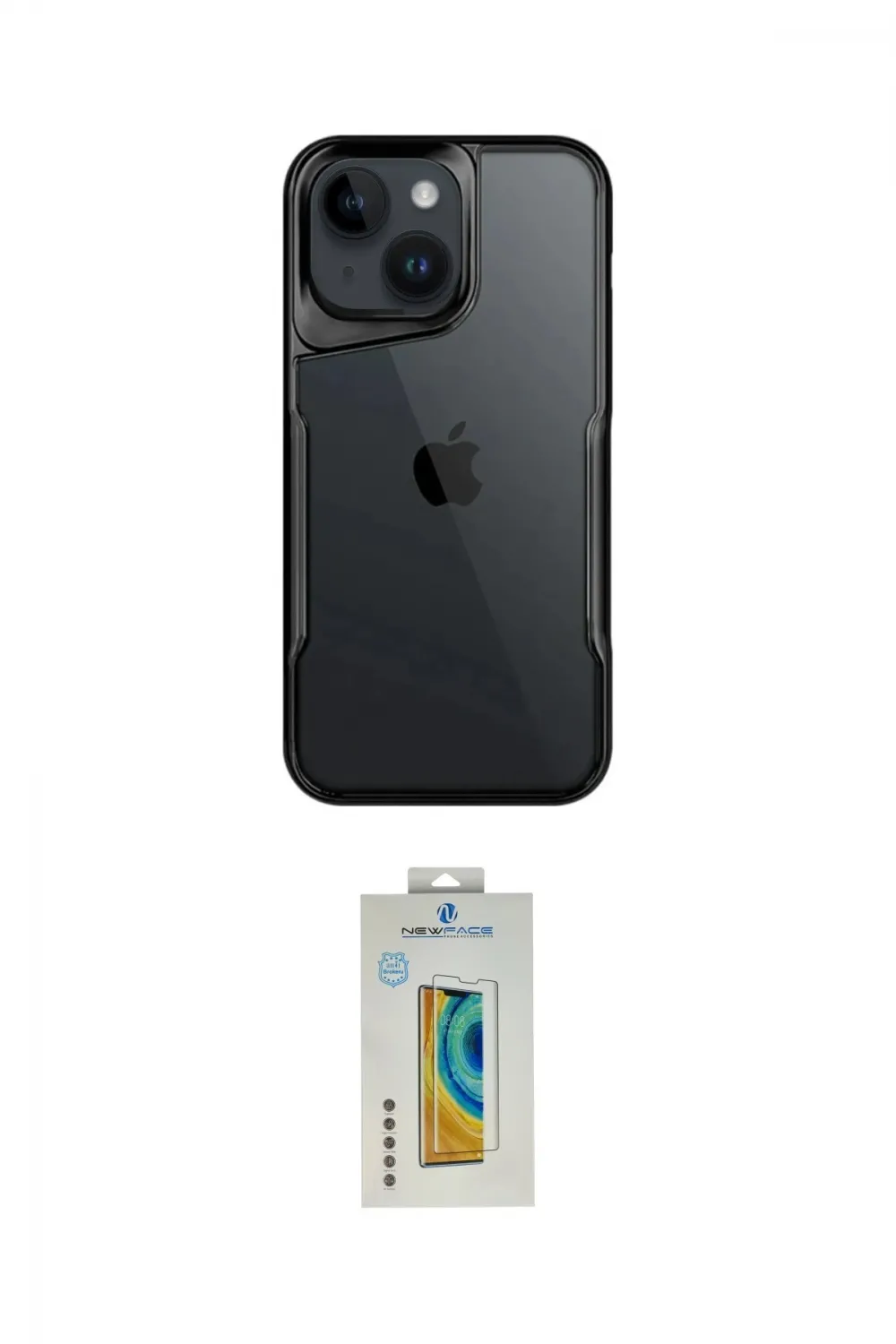 ieg™ iPhone 15 Kılıf Akış Çizgi Koleksiyonu - Siyah Polymer Nano Ekran Koruyucu