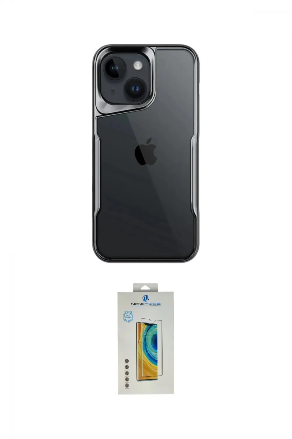 ieg™ iPhone 15 Kılıf Akış Çizgi Koleksiyonu - Siyah Polymer Nano Ekran Koruyucu
