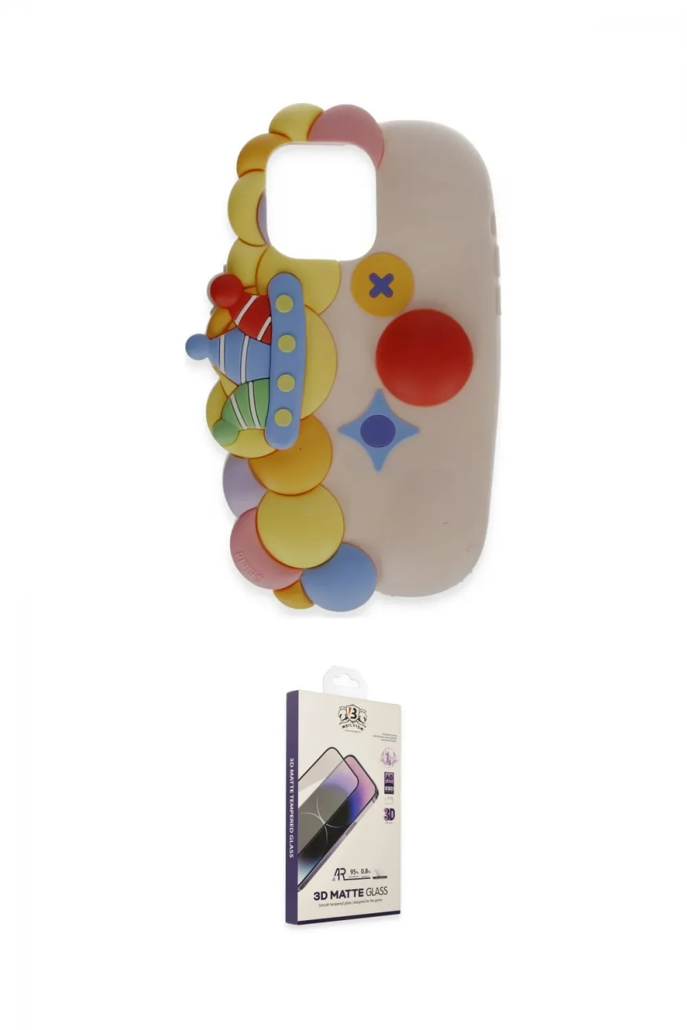 ieg™ iPhone 15 Kılıf Akış Yansıma - Siyah Bilvis 3D Mat Cam Ekran Koruyucu