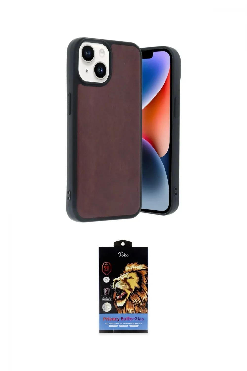 ieg™ iPhone 15 Kılıf Kıvılcım Işık Serisi - Siyah Buffer Hayalet Cam Ekran Koruyucu