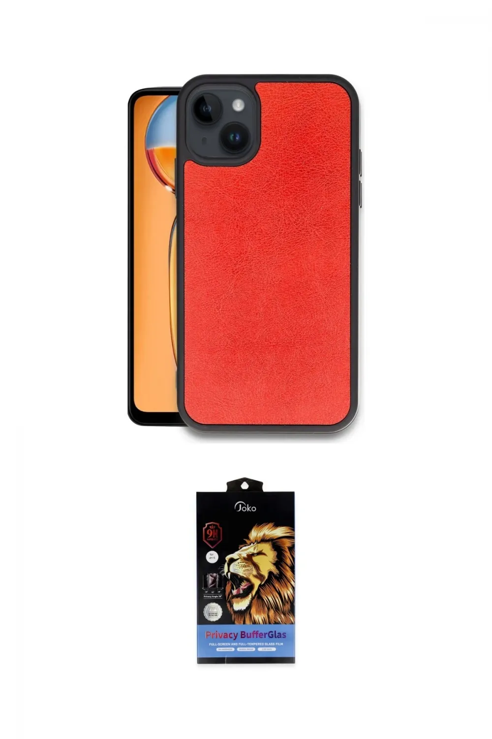 ieg™ iPhone 15 Kılıf Kıvılcım Işık Serisi - Siyah Buffer Hayalet Cam Ekran Koruyucu