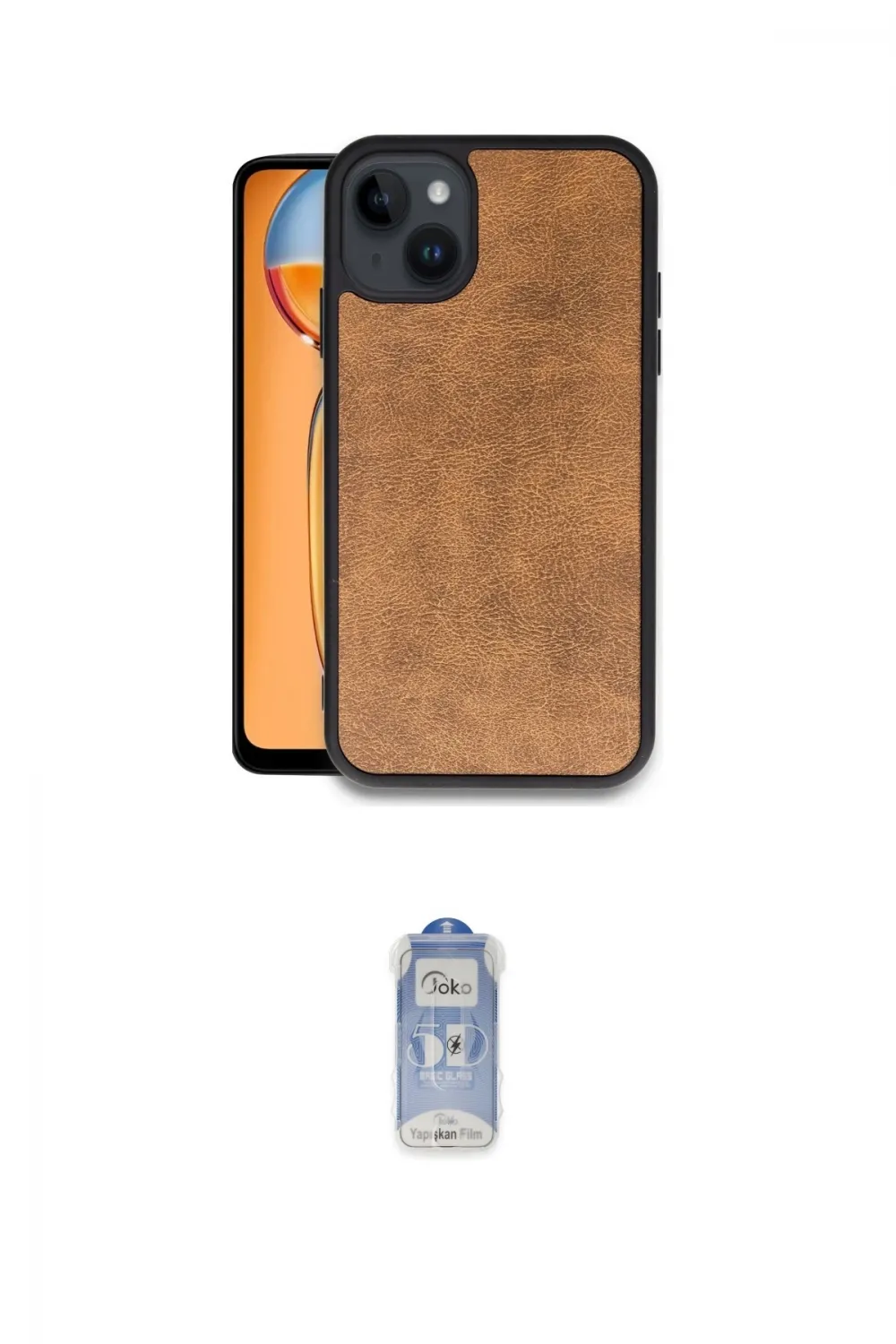 ieg™ iPhone 15 Kılıf Kıvılcım Işık Serisi - Siyah Joko Magic 5D Cam