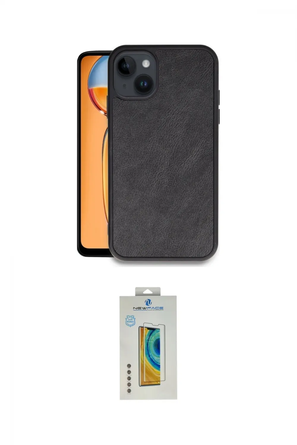 ieg™ iPhone 15 Kılıf Kıvılcım Işık Serisi - Siyah Polymer Nano Ekran Koruyucu