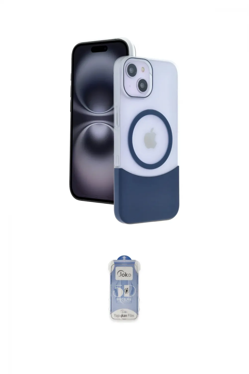 ieg™ iPhone 15 Kılıf Kozmos Form Özel Seri - Siyah Joko Magic 5D Cam