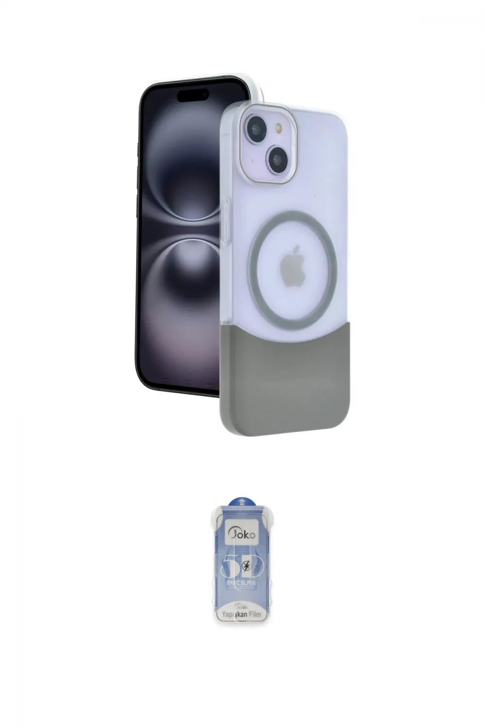 ieg™ iPhone 15 Kılıf Kozmos Form Özel Seri - Siyah Joko Magic 5D Cam