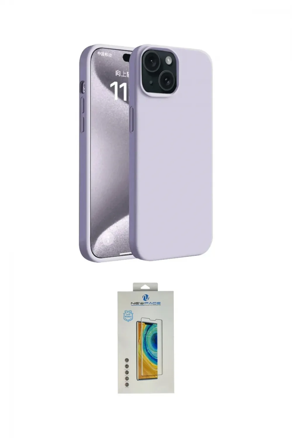 ieg™ iPhone 15 Kılıf Kozmos Yansıma Özel Seri - Siyah Polymer Nano Ekran Koruyucu