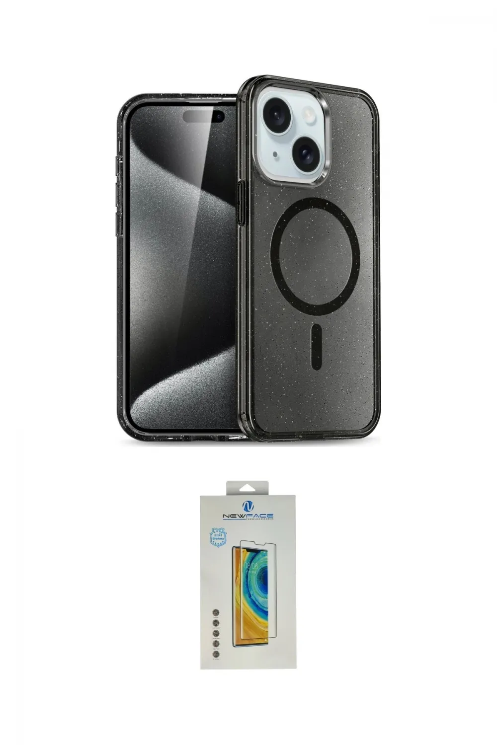 ieg™ iPhone 15 Kılıf Nova Asil Prime - Siyah Polymer Nano Ekran Koruyucu