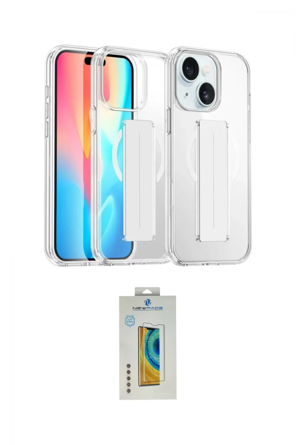 ieg™ iPhone 15 Kılıf Nova Işık Koleksiyonu - Siyah Polymer Nano Ekran Koruyucu