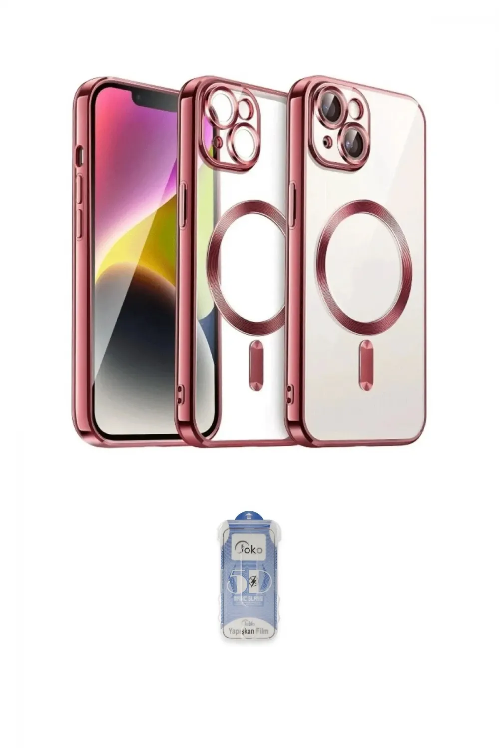 ieg™ iPhone 15 Kılıf Nova Işık Özel Seri - Siyah Joko Magic 5D Cam