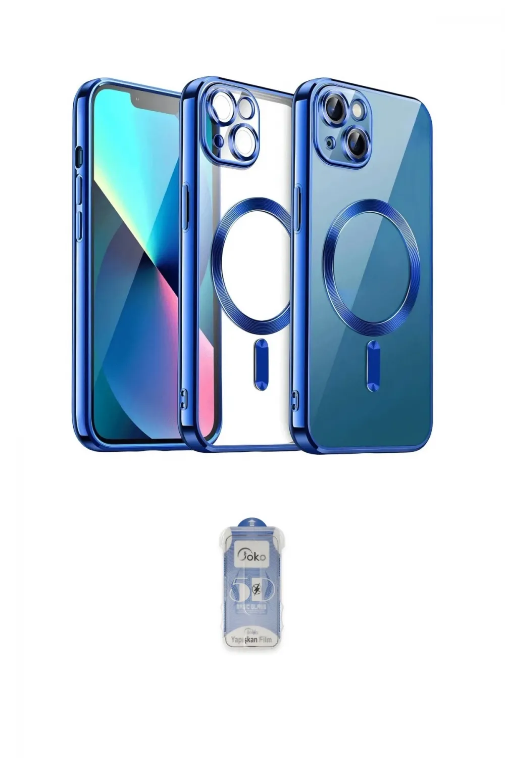 ieg™ iPhone 15 Kılıf Nova Işık Özel Seri - Siyah Joko Magic 5D Cam