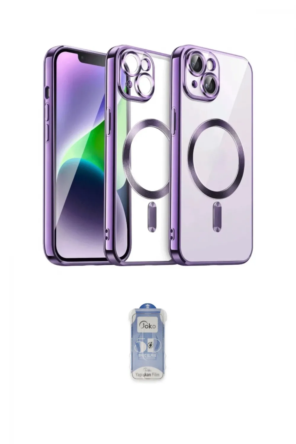 ieg™ iPhone 15 Kılıf Nova Işık Özel Seri - Siyah Joko Magic 5D Cam