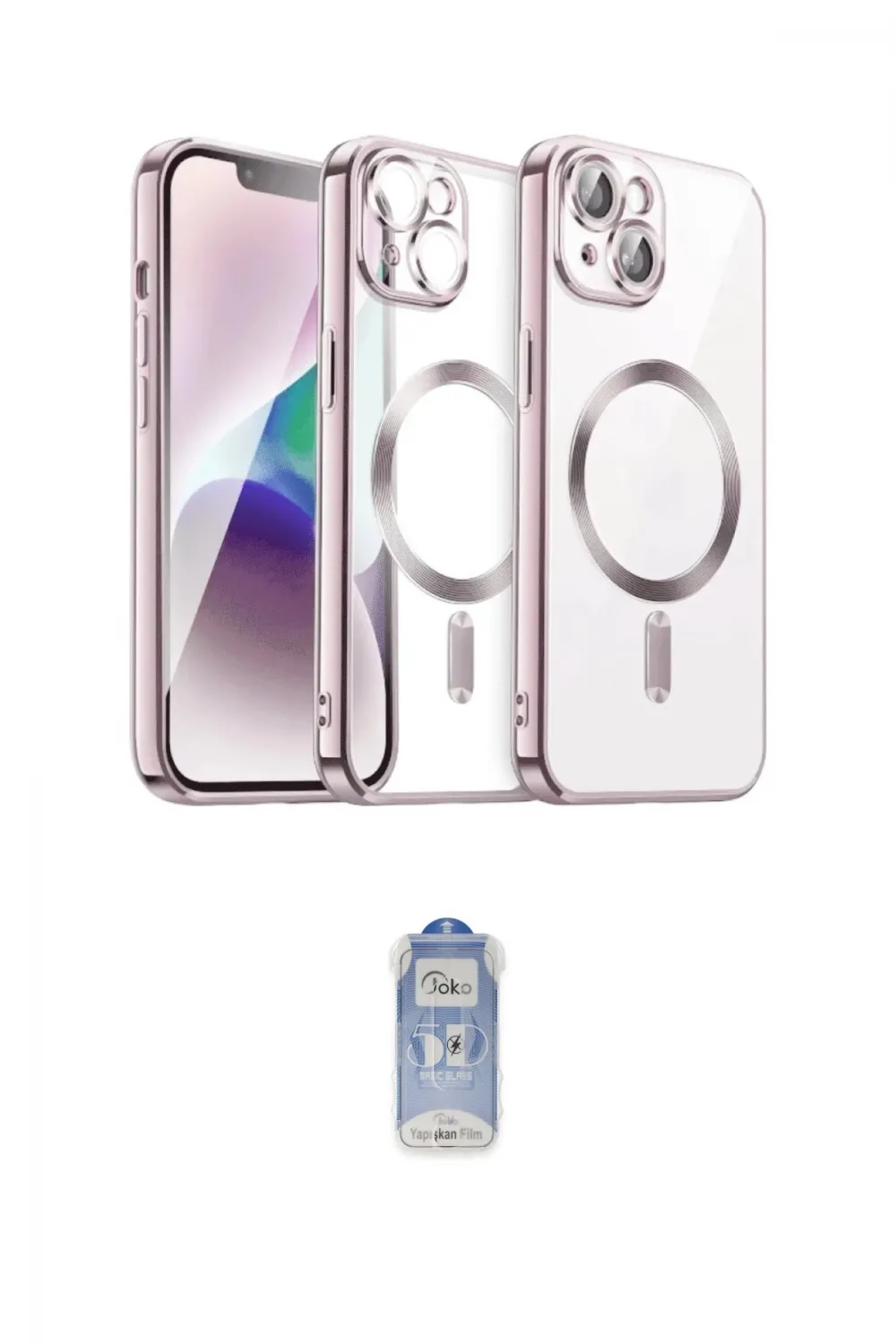 ieg™ iPhone 15 Kılıf Nova Işık Özel Seri - Siyah Joko Magic 5D Cam