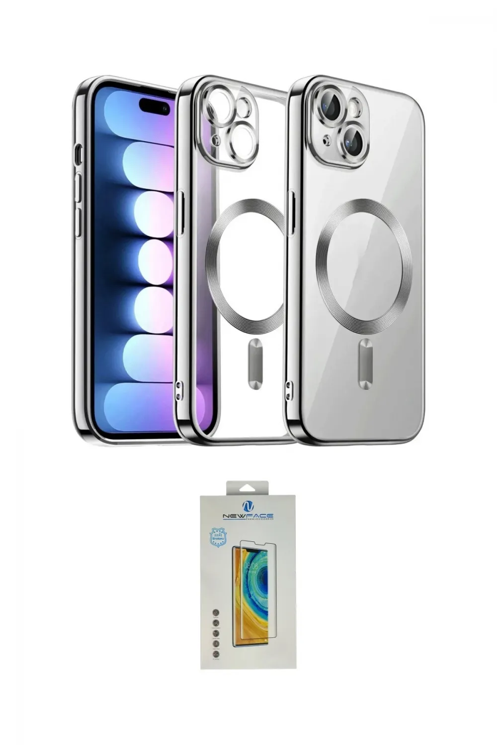 ieg™ iPhone 15 Kılıf Nova Işık Özel Seri - Siyah Polymer Nano Ekran Koruyucu