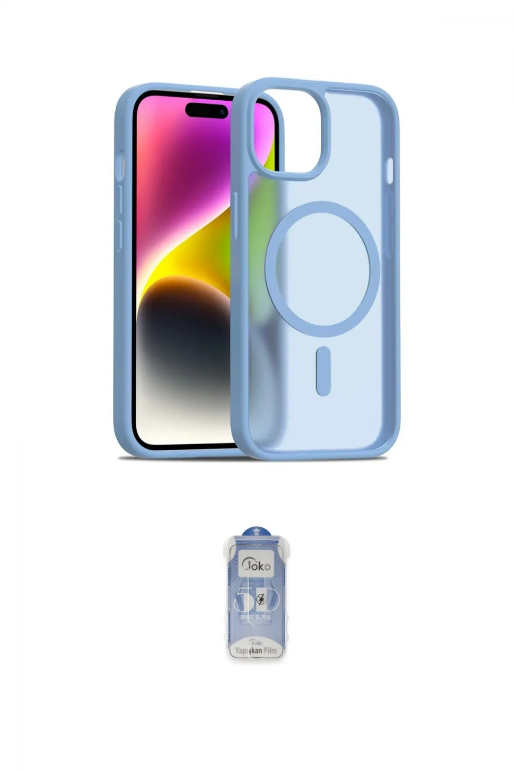 ieg™ iPhone 15 Kılıf Siluet Minimal Prime - Siyah Joko Magic 5D Cam