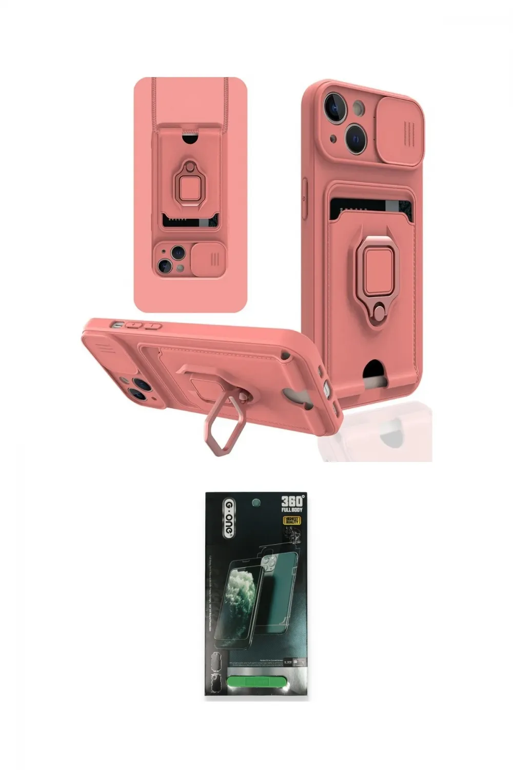 ieg™ iPhone 15 Kılıf Vadi Form Prime - Siyah 360 Mat Full Body Arka Koruyucu
