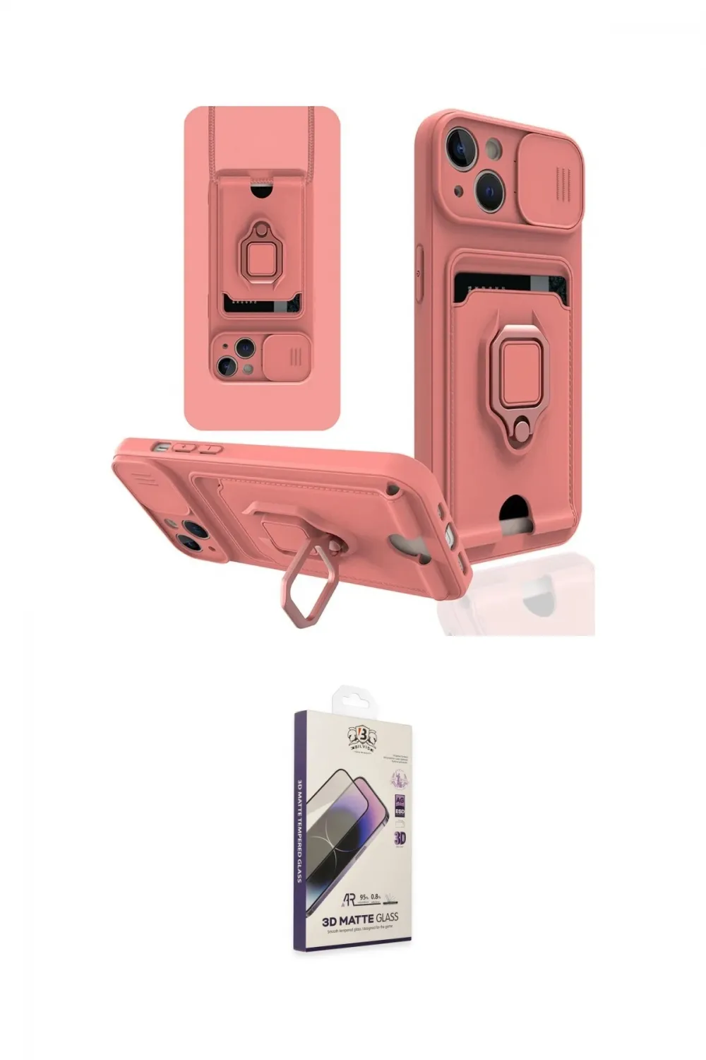 ieg™ iPhone 15 Kılıf Vadi Form Prime - Siyah Bilvis 3D Mat Cam Ekran Koruyucu
