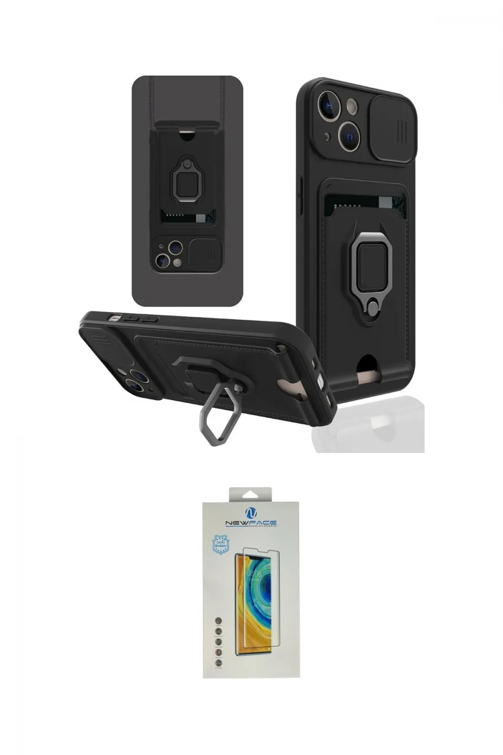 ieg™ iPhone 15 Kılıf Vadi Form Prime - Siyah Polymer Nano Ekran Koruyucu