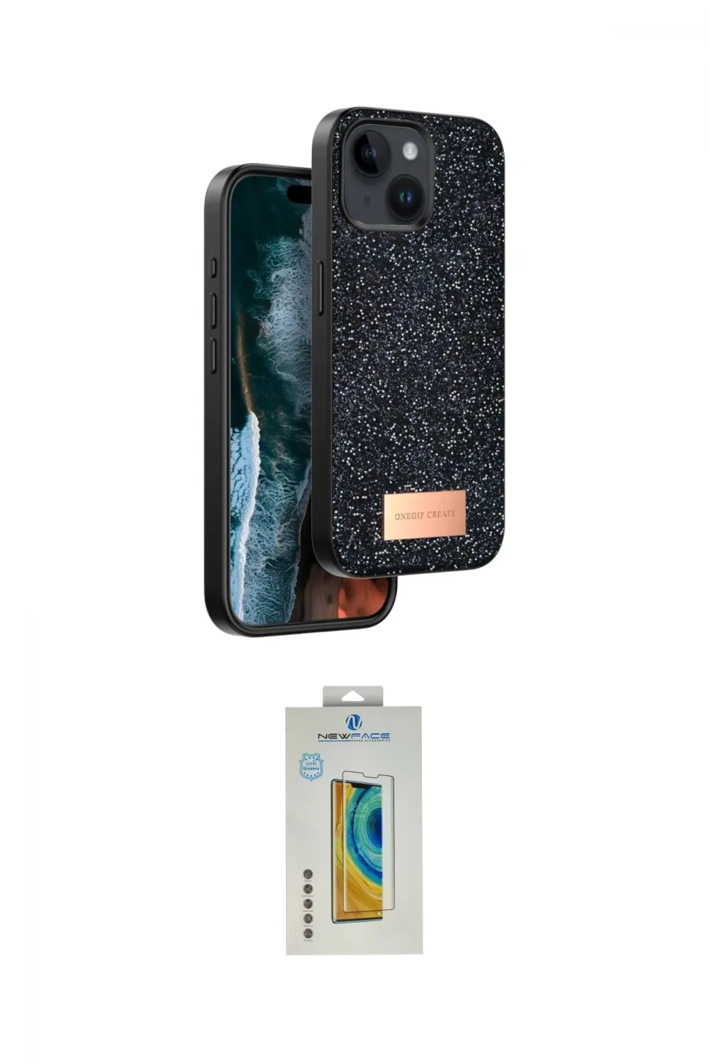 ieg™ iPhone 15 Kılıf Vadi Klasik Serisi - Siyah Polymer Nano Ekran Koruyucu