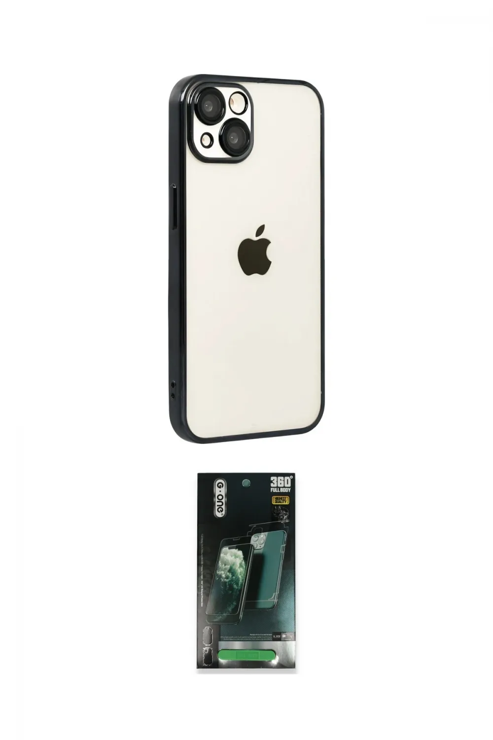 ieg™ iPhone 15 Kılıf Vadi Minimal - Siyah 360 Mat Full Body Arka Koruyucu