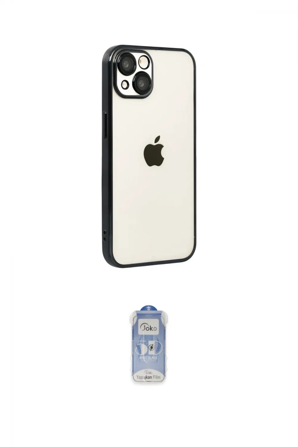 ieg™ iPhone 15 Kılıf Vadi Minimal - Siyah Joko Magic 5D Cam