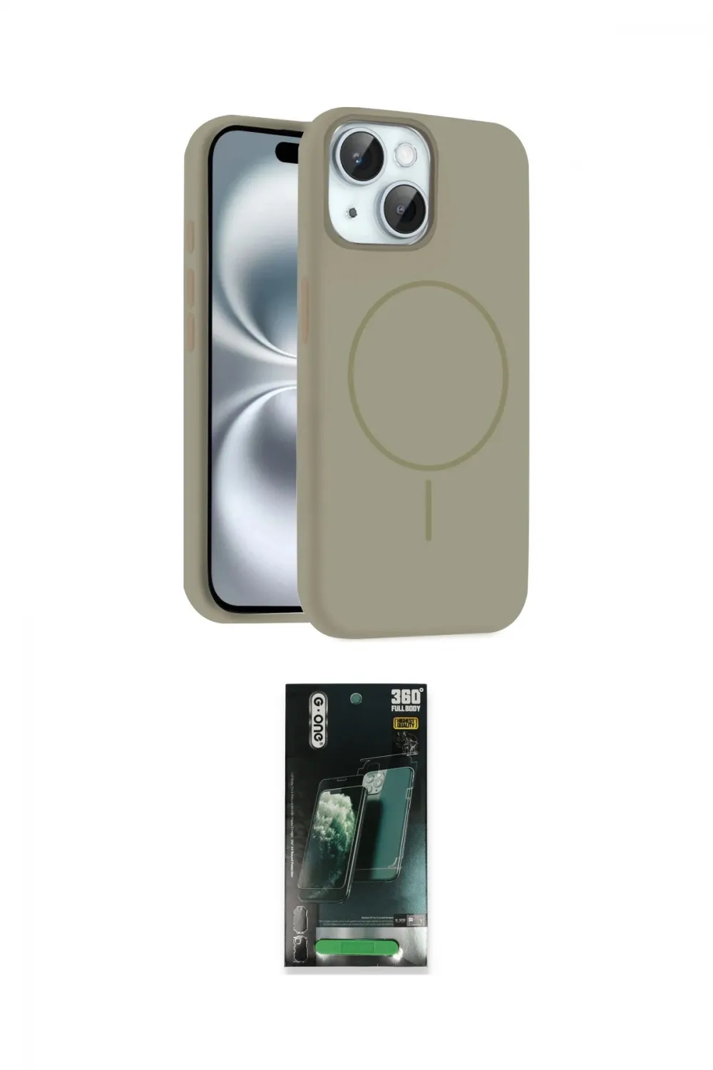 ieg™ iPhone 15 Kılıf Yankı Form Serisi - Şeffaf 360 Full Body Arka Koruyucu