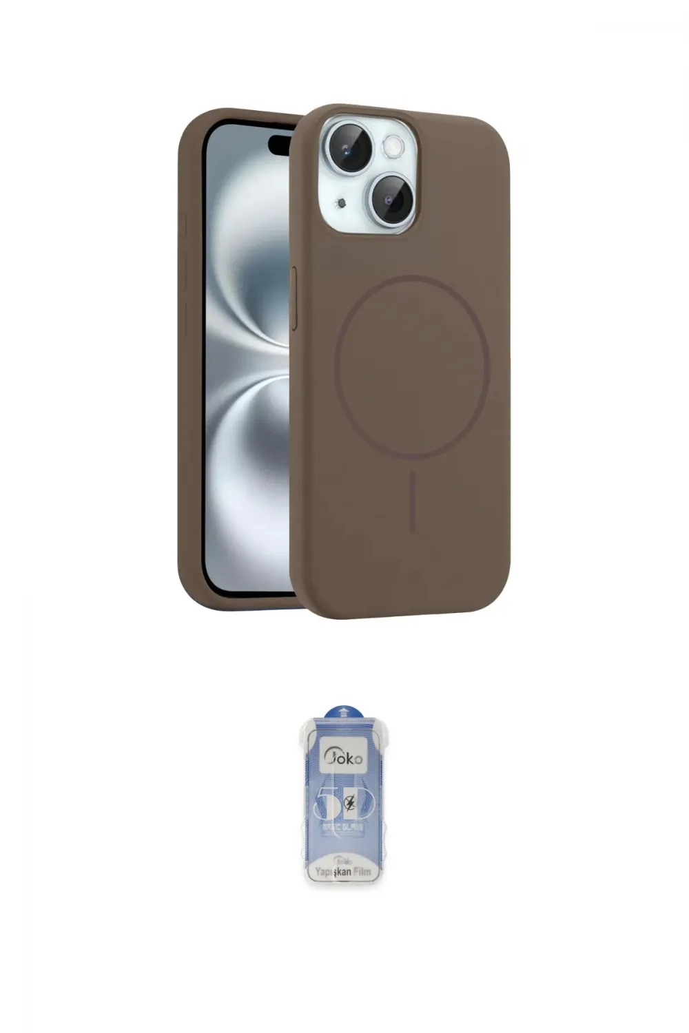 ieg™ iPhone 15 Kılıf Yankı Form Serisi - Siyah Joko Magic 5D Cam
