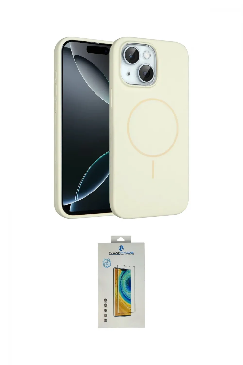 ieg™ iPhone 15 Kılıf Yankı Form Serisi - Siyah Polymer Nano Ekran Koruyucu