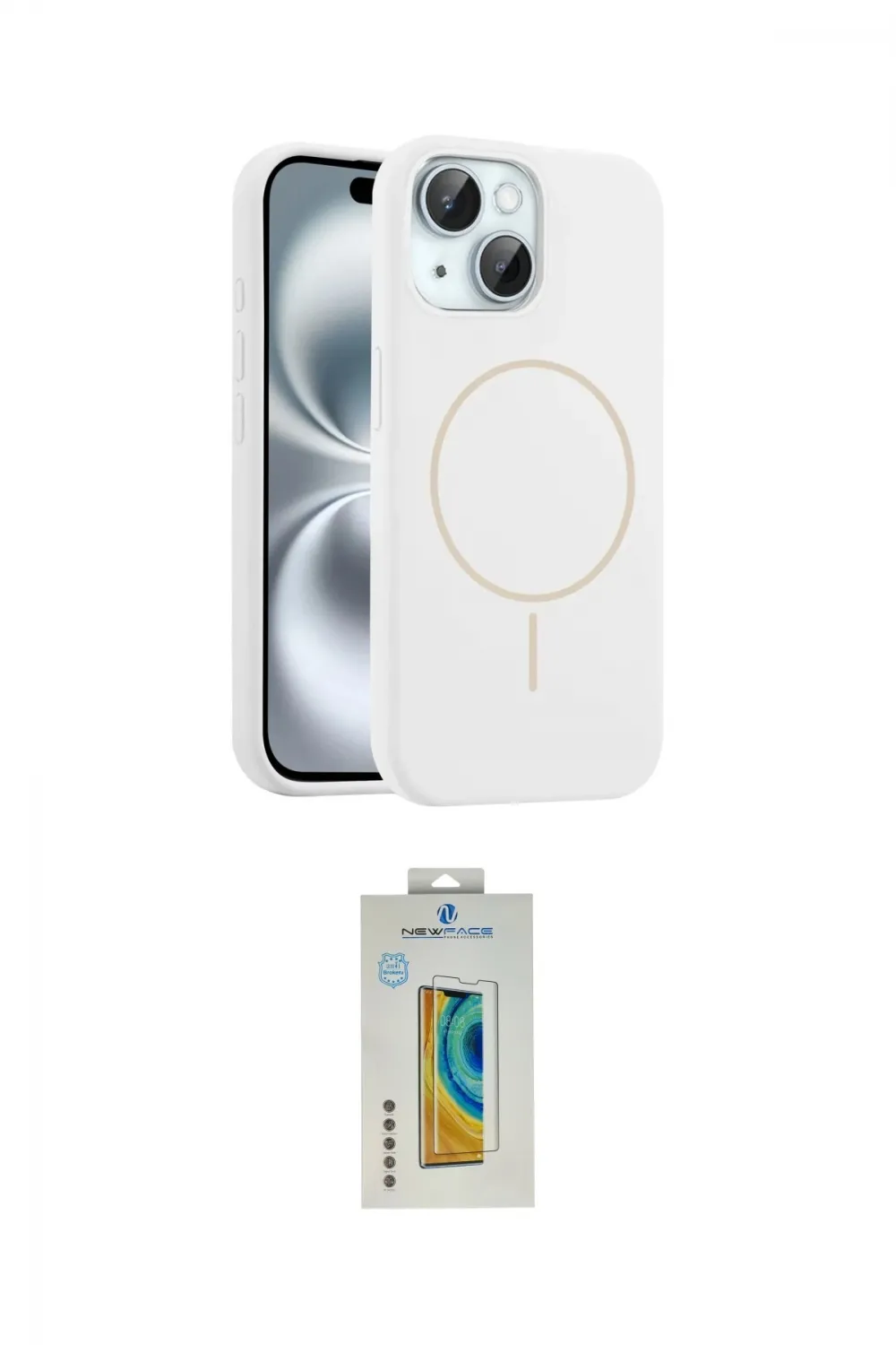 ieg™ iPhone 15 Kılıf Yankı Form Serisi - Siyah Polymer Nano Ekran Koruyucu