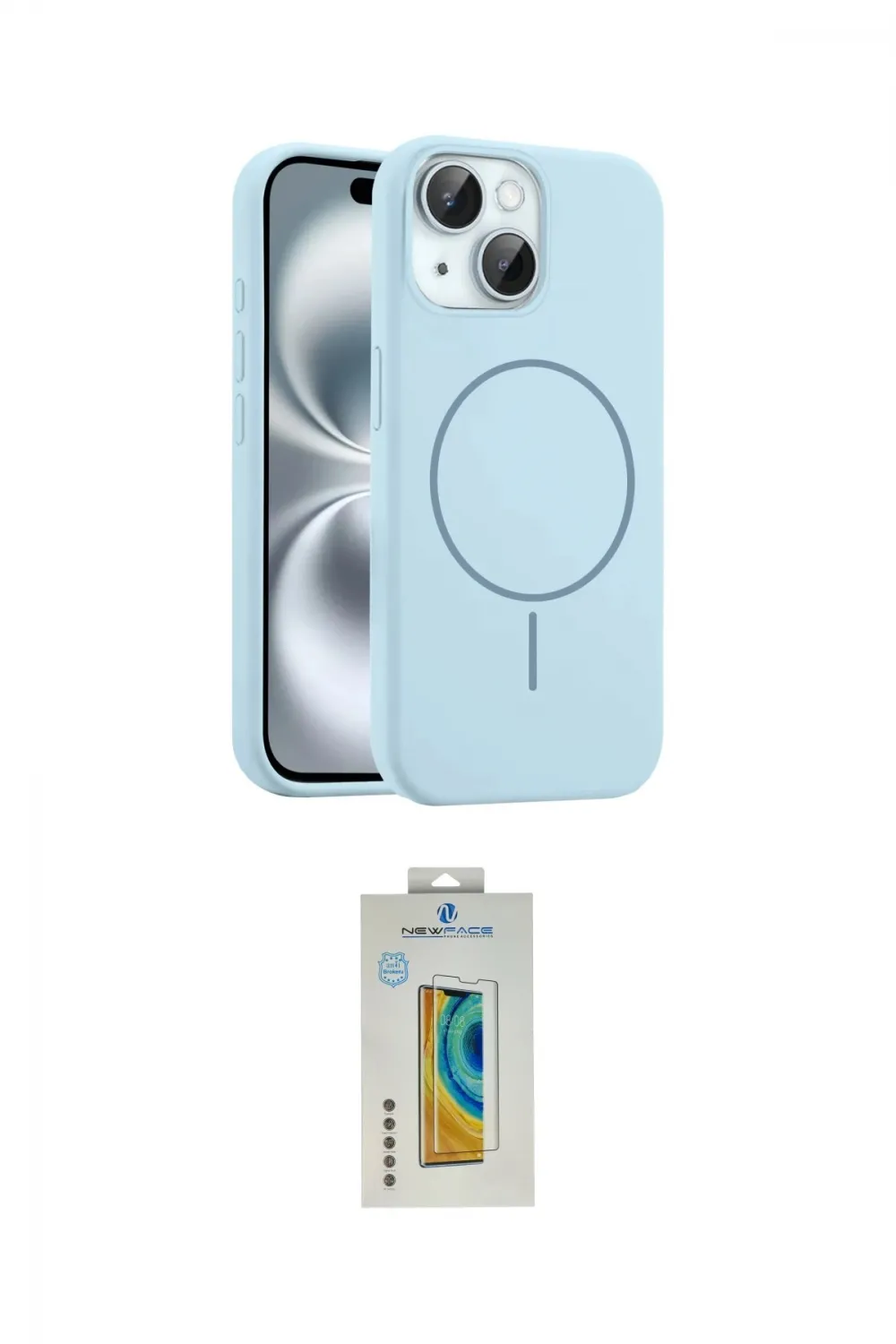 ieg™ iPhone 15 Kılıf Yankı Form Serisi - Siyah Polymer Nano Ekran Koruyucu