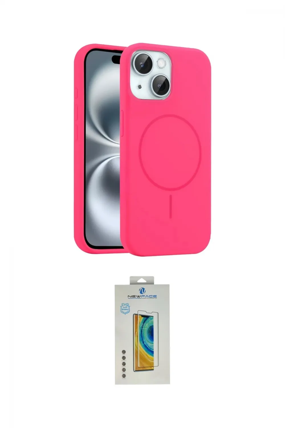 ieg™ iPhone 15 Kılıf Yankı Form Serisi - Siyah Polymer Nano Ekran Koruyucu