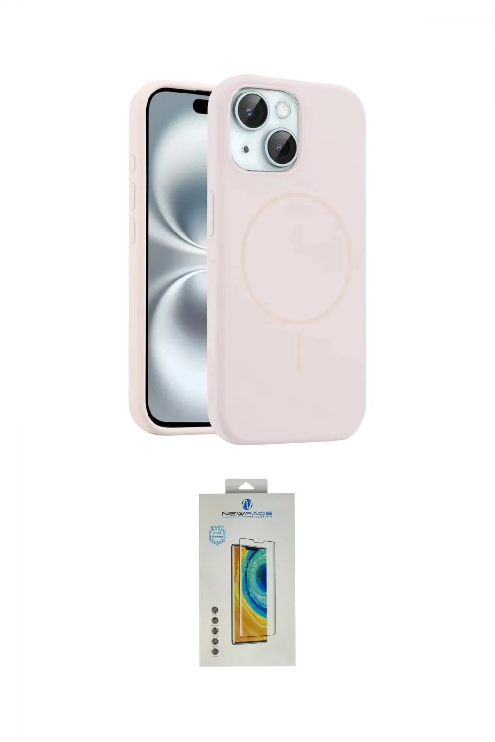 ieg™ iPhone 15 Kılıf Yankı Form Serisi - Siyah Polymer Nano Ekran Koruyucu