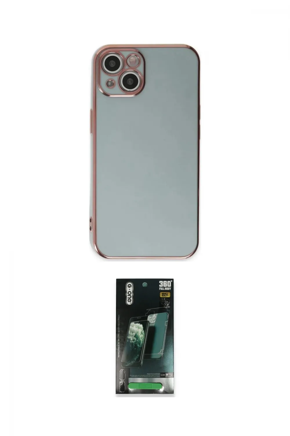 ieg™ iPhone 15 Kılıf Yankı Serisi - Şeffaf 360 Full Body Arka Koruyucu