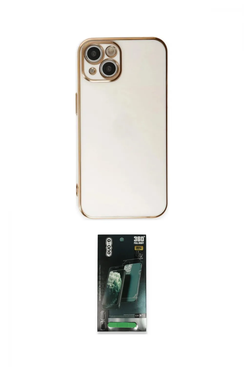 ieg™ iPhone 15 Kılıf Yankı Serisi - Şeffaf 360 Full Body Arka Koruyucu