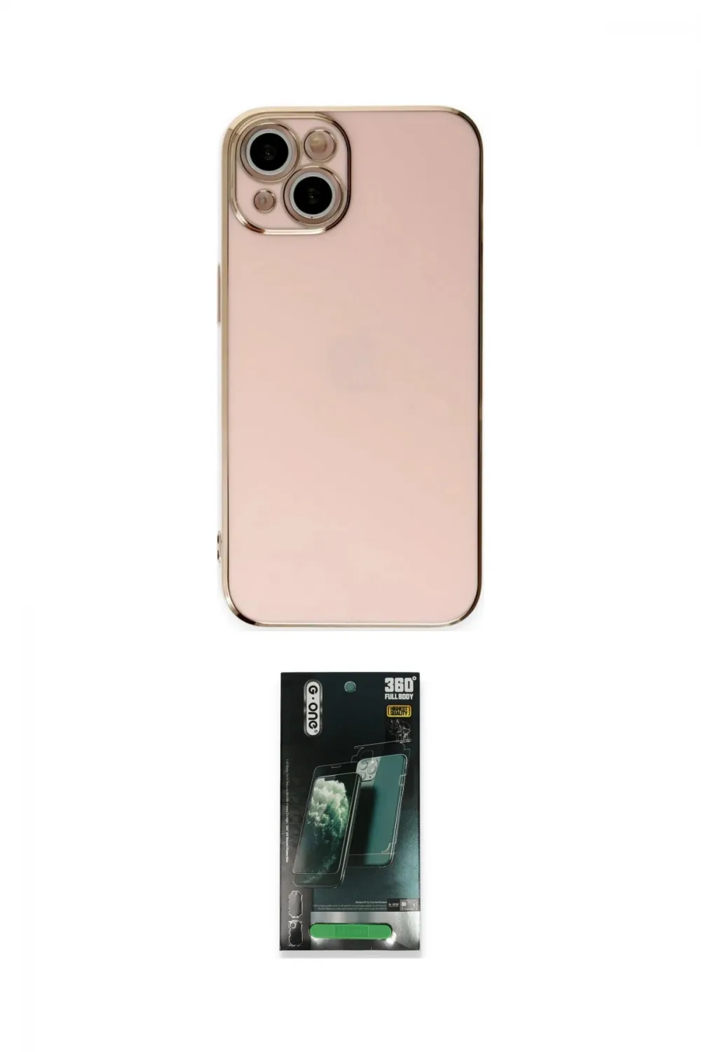 ieg™ iPhone 15 Kılıf Yankı Serisi - Şeffaf 360 Full Body Arka Koruyucu