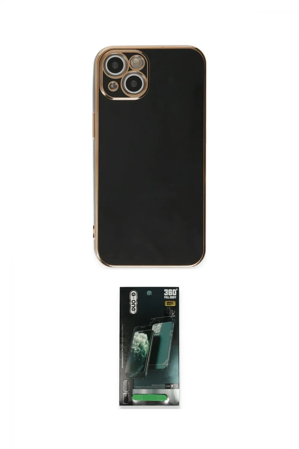 ieg™ iPhone 15 Kılıf Yankı Serisi - Şeffaf 360 Full Body Arka Koruyucu