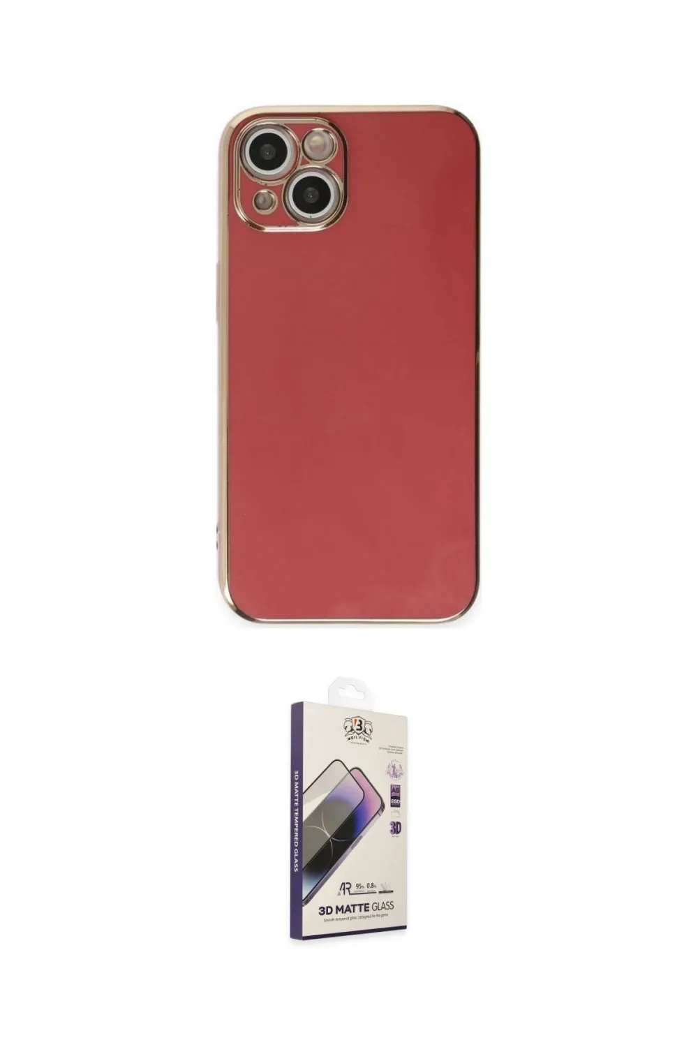ieg™ iPhone 15 Kılıf Yankı Serisi - Siyah Bilvis 3D Mat Cam Ekran Koruyucu