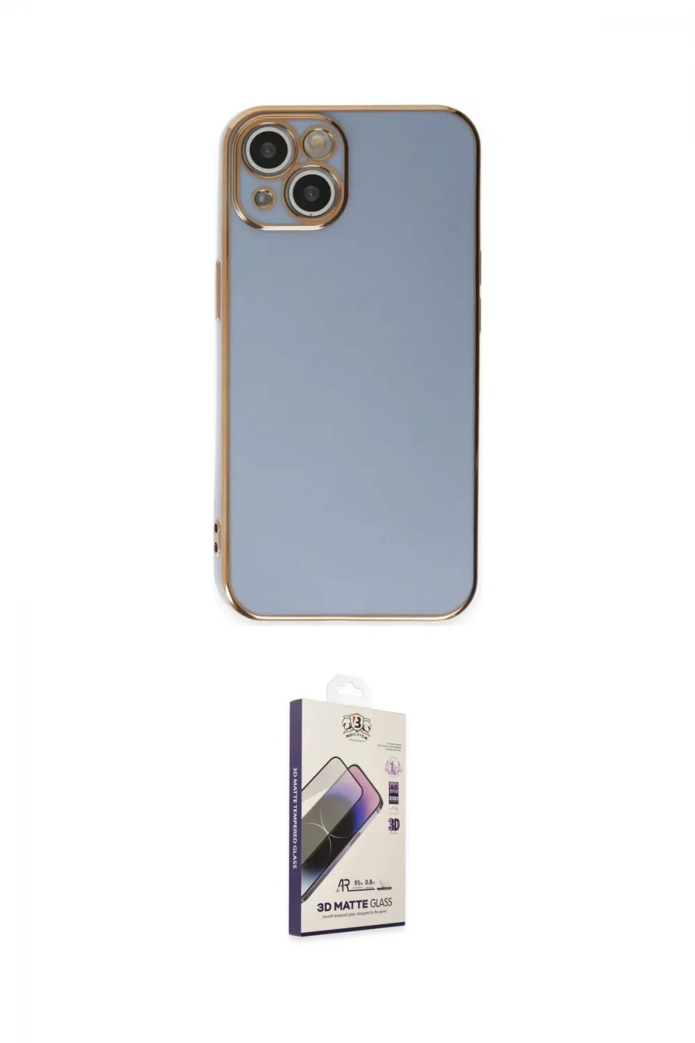 ieg™ iPhone 15 Kılıf Yankı Serisi - Siyah Bilvis 3D Mat Cam Ekran Koruyucu