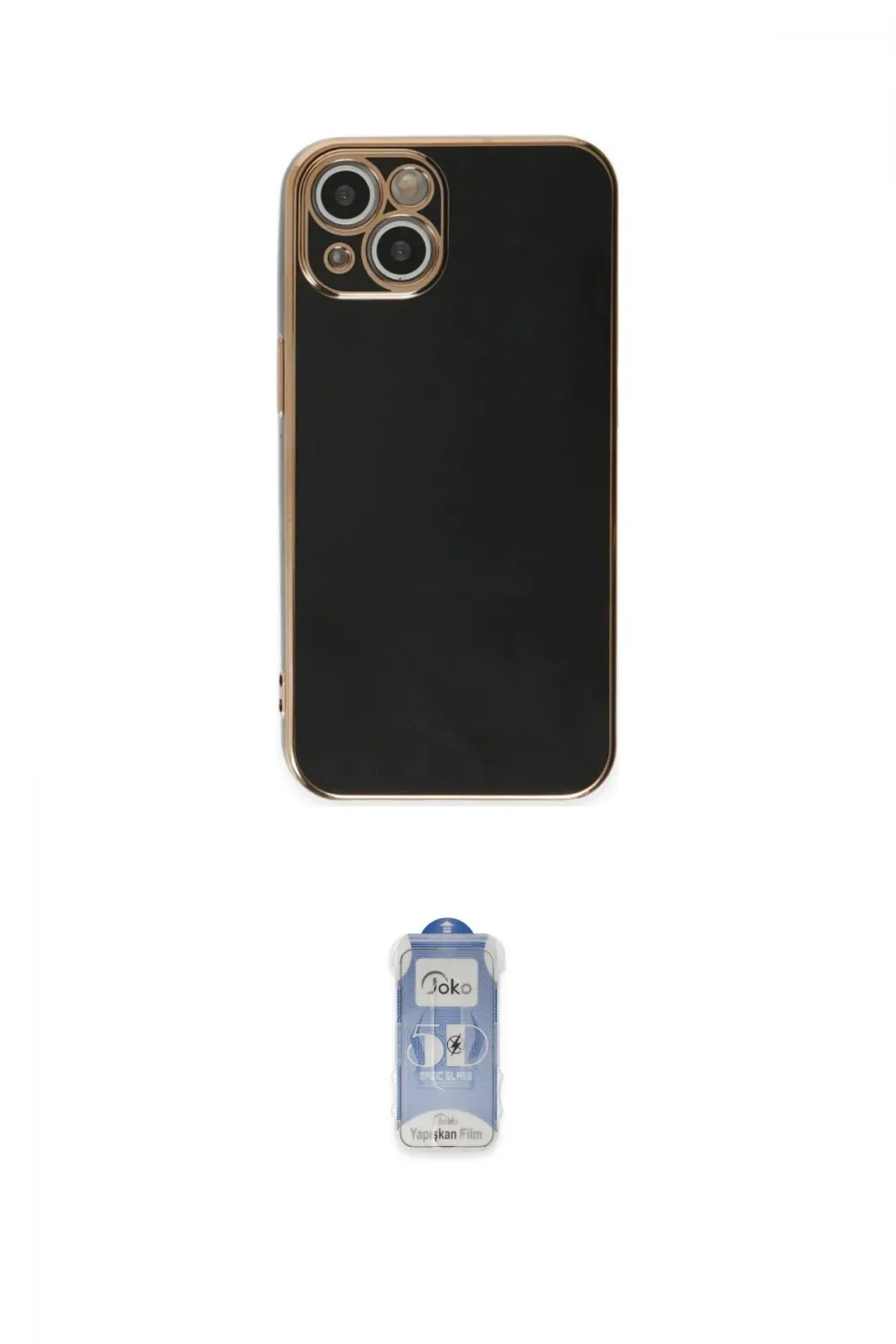 ieg™ iPhone 15 Kılıf Yankı Serisi - Siyah Joko Magic 5D Cam