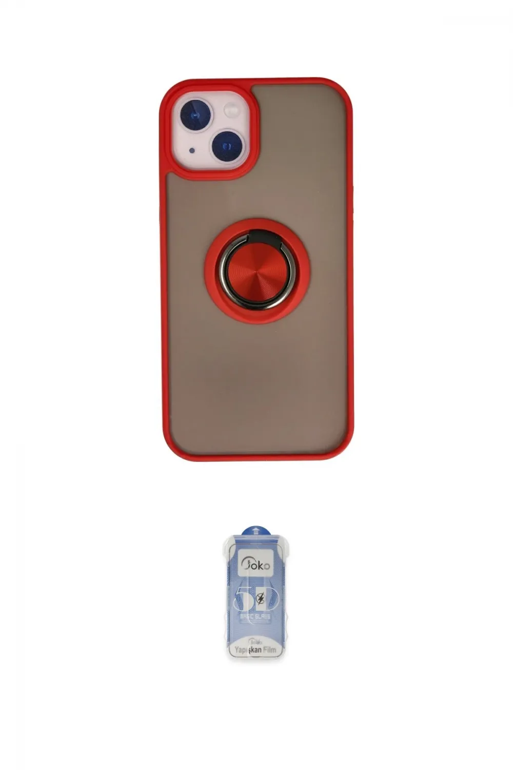 ieg™ iPhone 15 Kılıf Yörünge Çizgi - Siyah Joko Magic 5D Cam