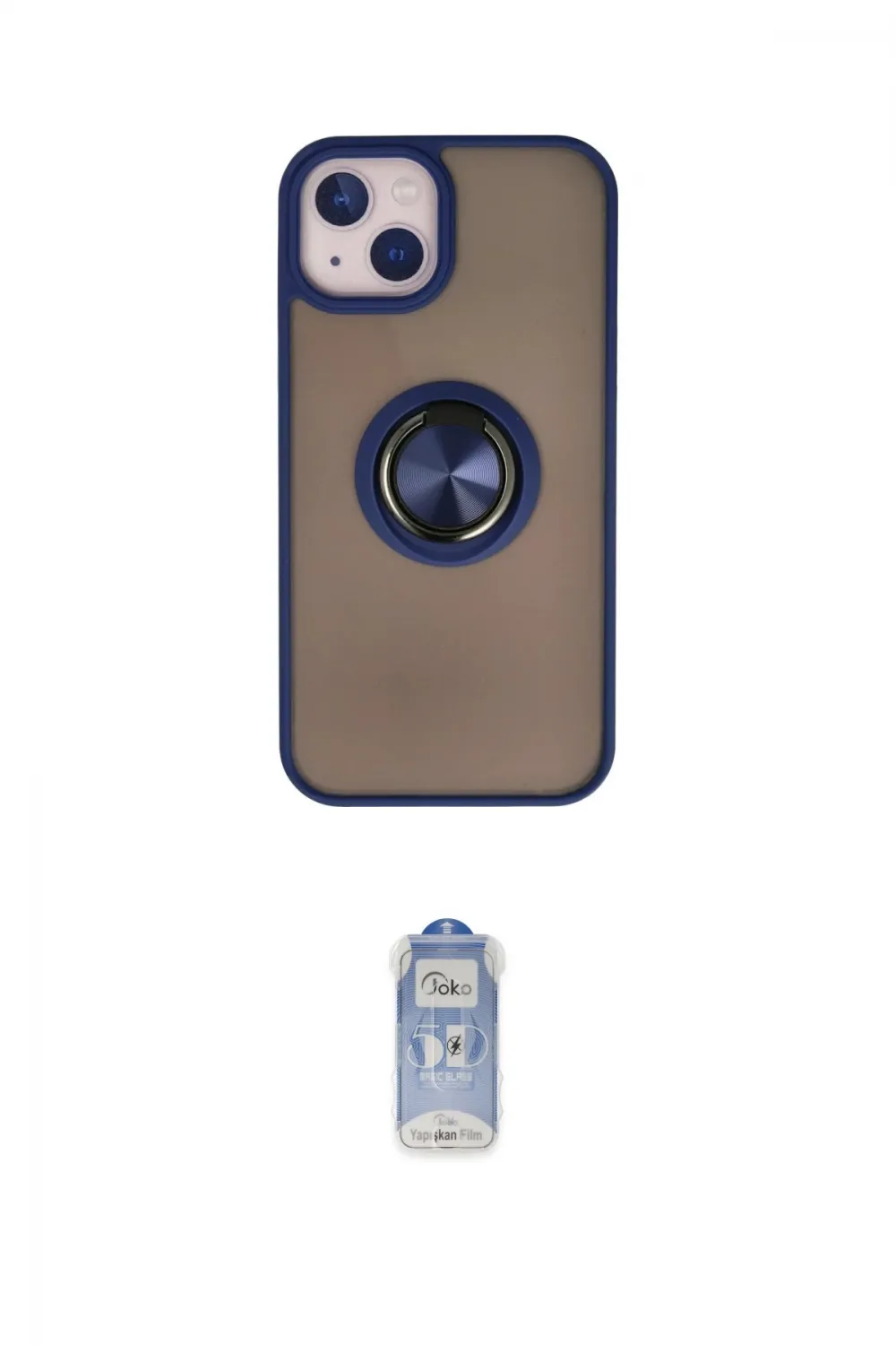 ieg™ iPhone 15 Kılıf Yörünge Çizgi - Siyah Joko Magic 5D Cam
