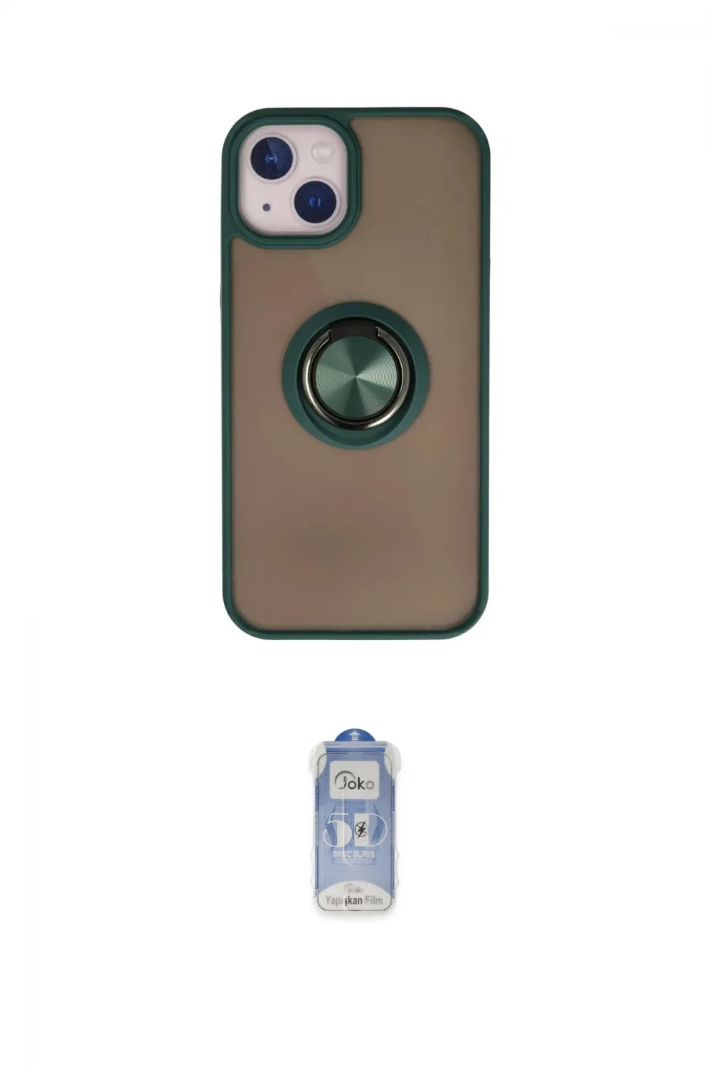 ieg™ iPhone 15 Kılıf Yörünge Çizgi - Siyah Joko Magic 5D Cam