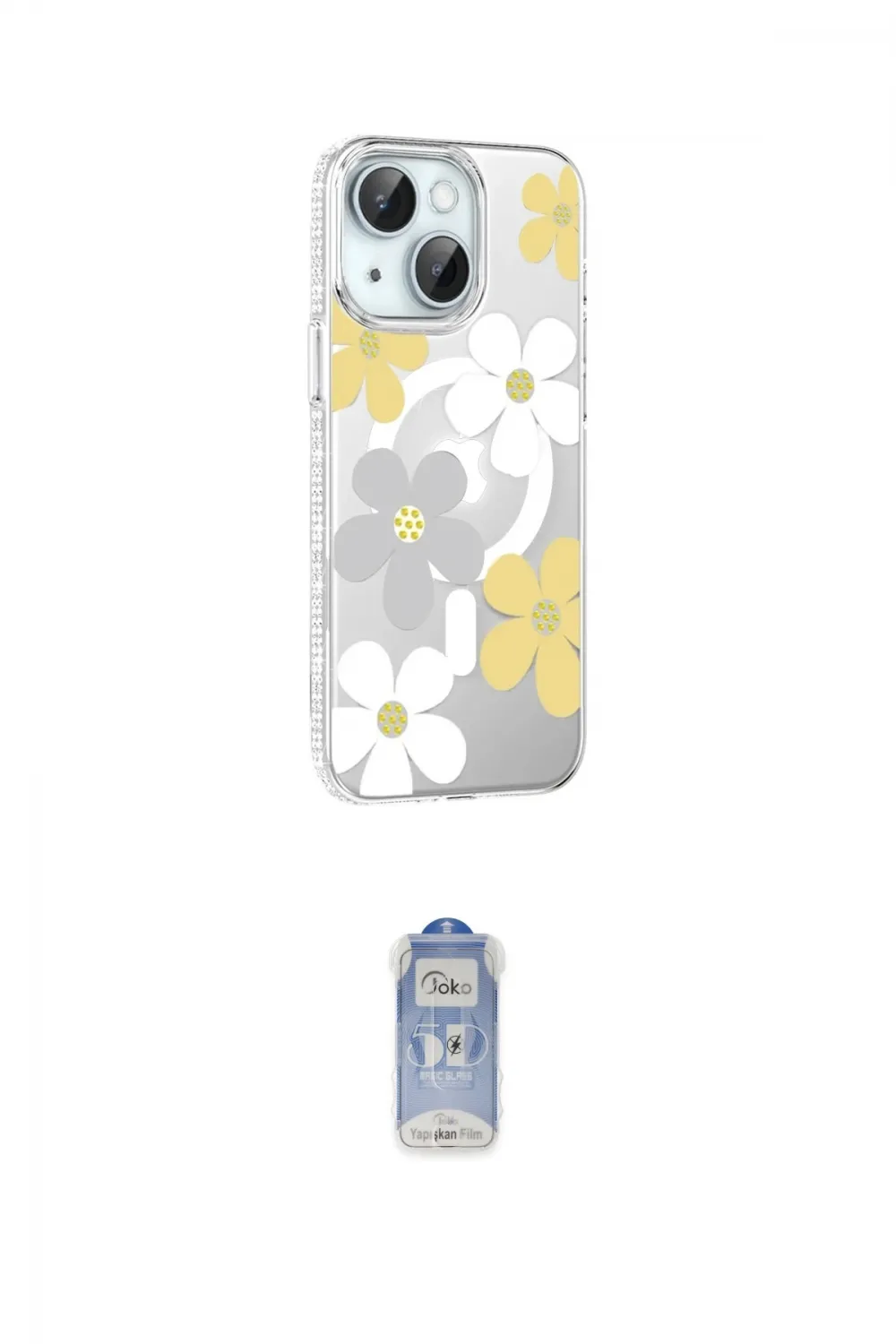 ieg™ iPhone 15 Kılıf Yörünge Işık Prime - Siyah Joko Magic 5D Cam